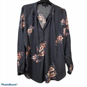Olivaceous Boho Floral Tunic Blouse